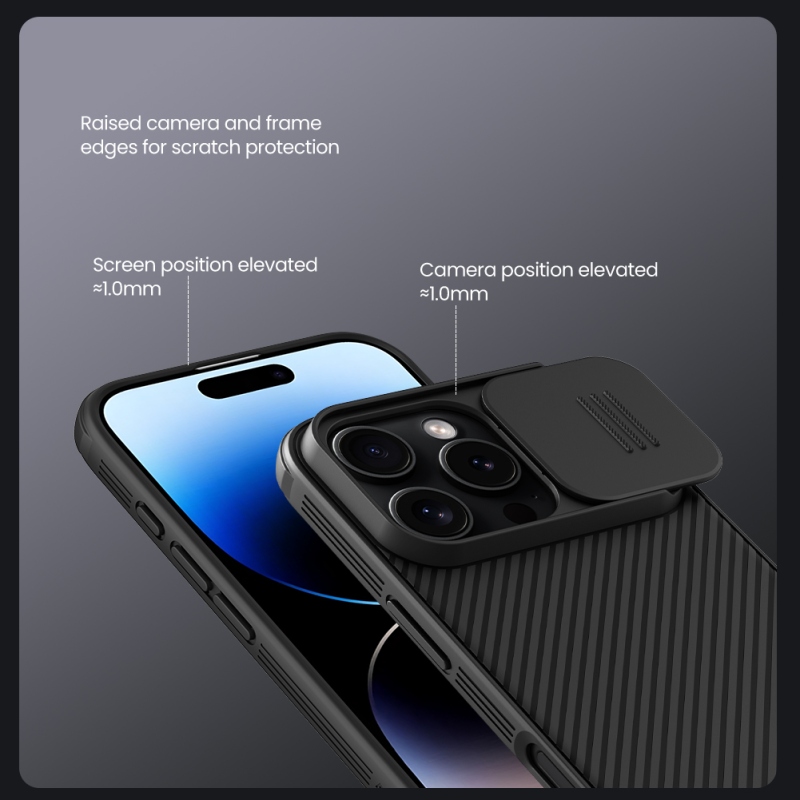 Nillkin CamShield PRO hátlap az Apple iPhone 16 Pro készülékhez Fekete