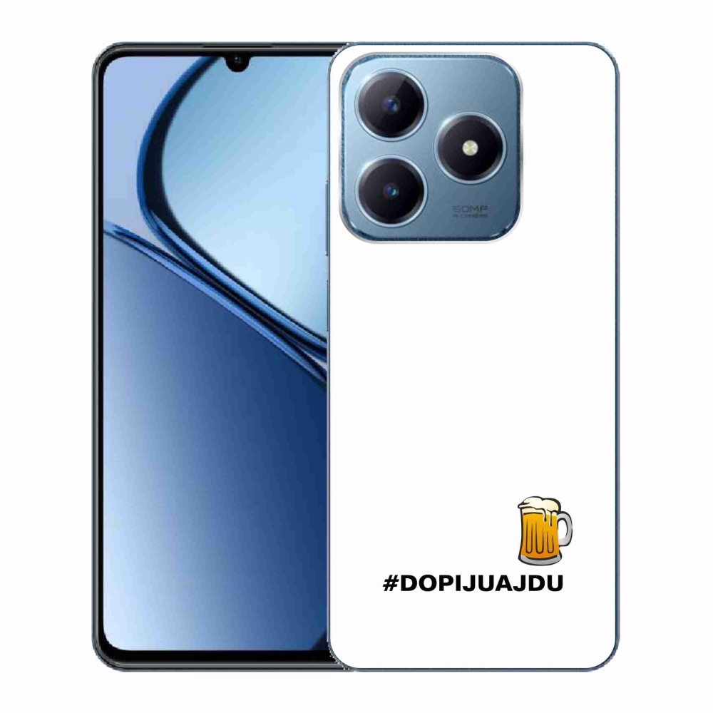 Gel Cover mmCase mmCase a Realme C63 készülékhez - sör motívum 1 fehér háttér