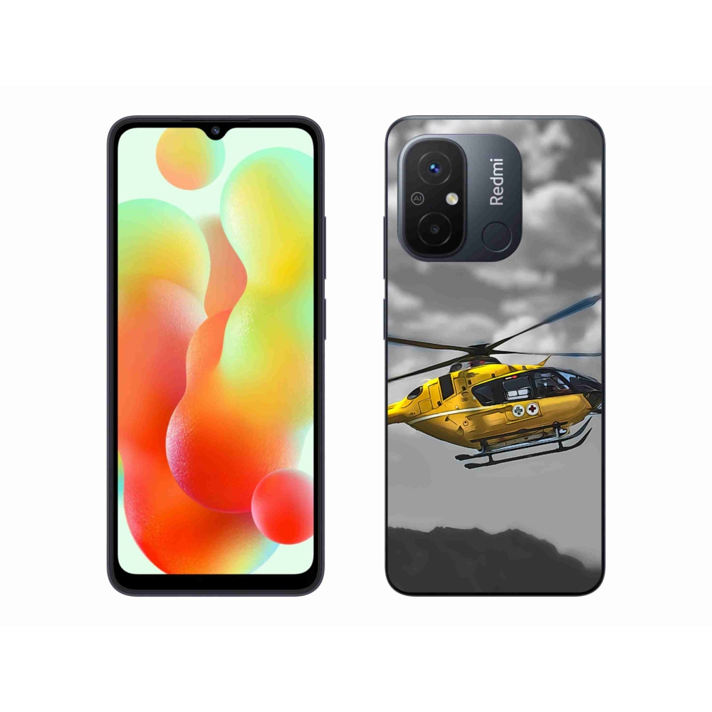 Gél borítás mmCase a Xiaomi Redmi 12C-hez - sárga helikopter