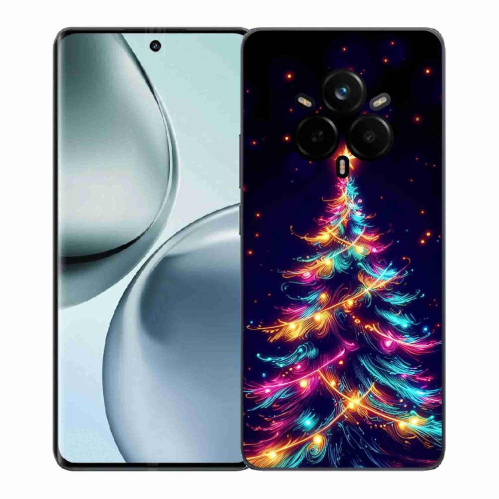 Gél borítás mmCase a Realme 14 Pro 5G számára - neon karácsonyfa