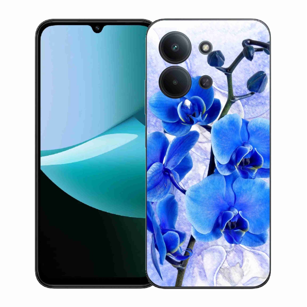 Gél borítás mmCase a Xiaomi Redmi 15C 4G (171mm)/Poco C85 4G (171mm) - kék virágokhoz