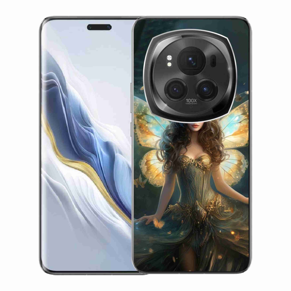 Gél borítás mmCase a Honor Magic 6 Pro 5G számára - pillangó nő