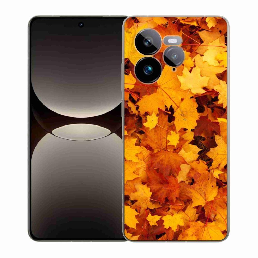 Gél borítás mmCase a Realme GT 7 Pro 5G számára - juharlevelek