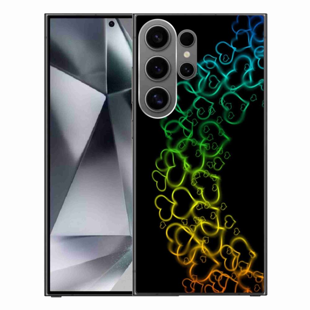 Gél védőhuzat mmCase Samsung Galaxy S24 Ultra készülékhez - színes szívek