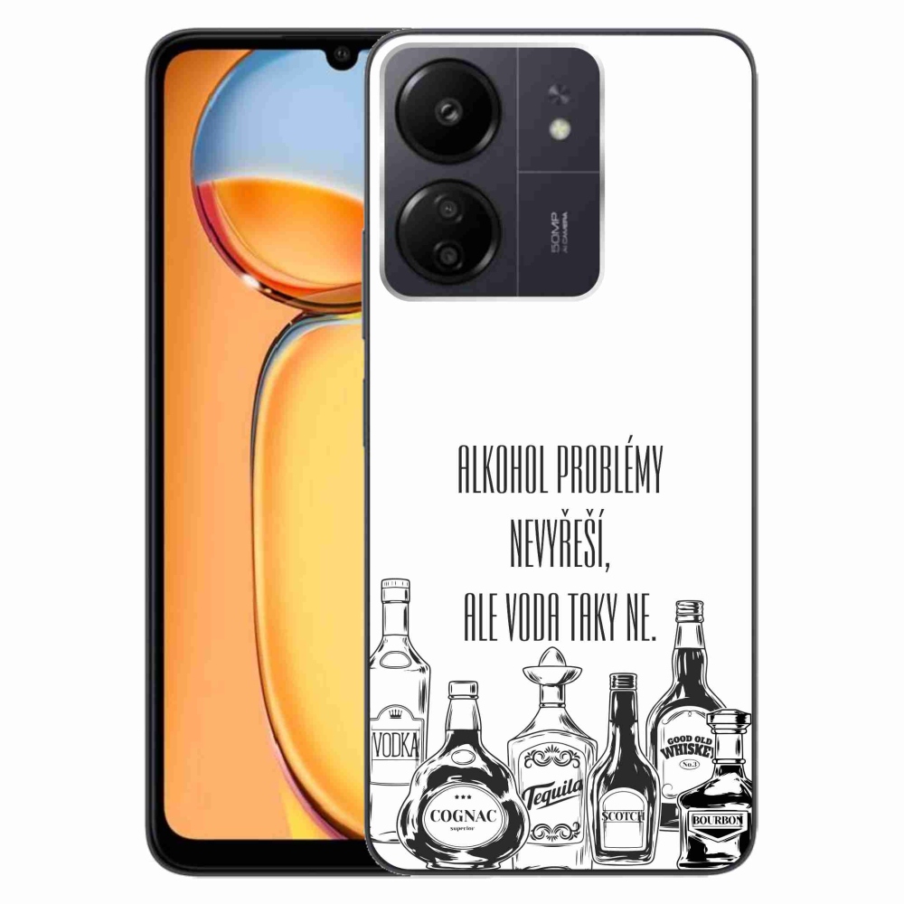 Gél borító mmCase a Xiaomi Poco C65/Redmi 13C-hez - vicces szöveg fehér háttérrel