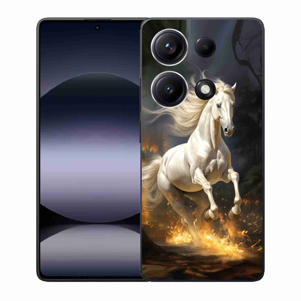 Gél borítás mmCase a Xiaomi Redmi Note 14S-hez - fehér ló 2
