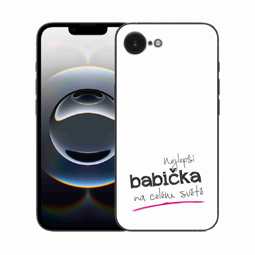 Gél borítás mmCase iPhone 16e készülékhez - Legjobb nagyi 4 fehér háttér