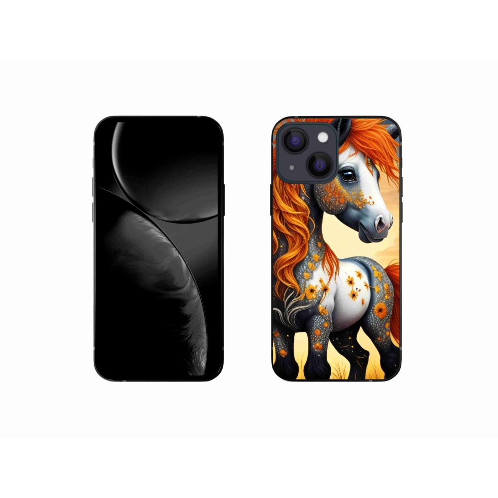 Zselés borítás mmCase iPhone 13 mini készülékhez - színes póni