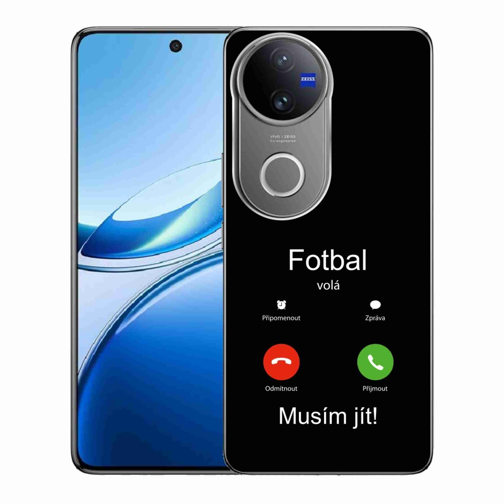 Gél borítás mmCase a Vivo V50 5G-n - futballhívások fekete háttérrel
