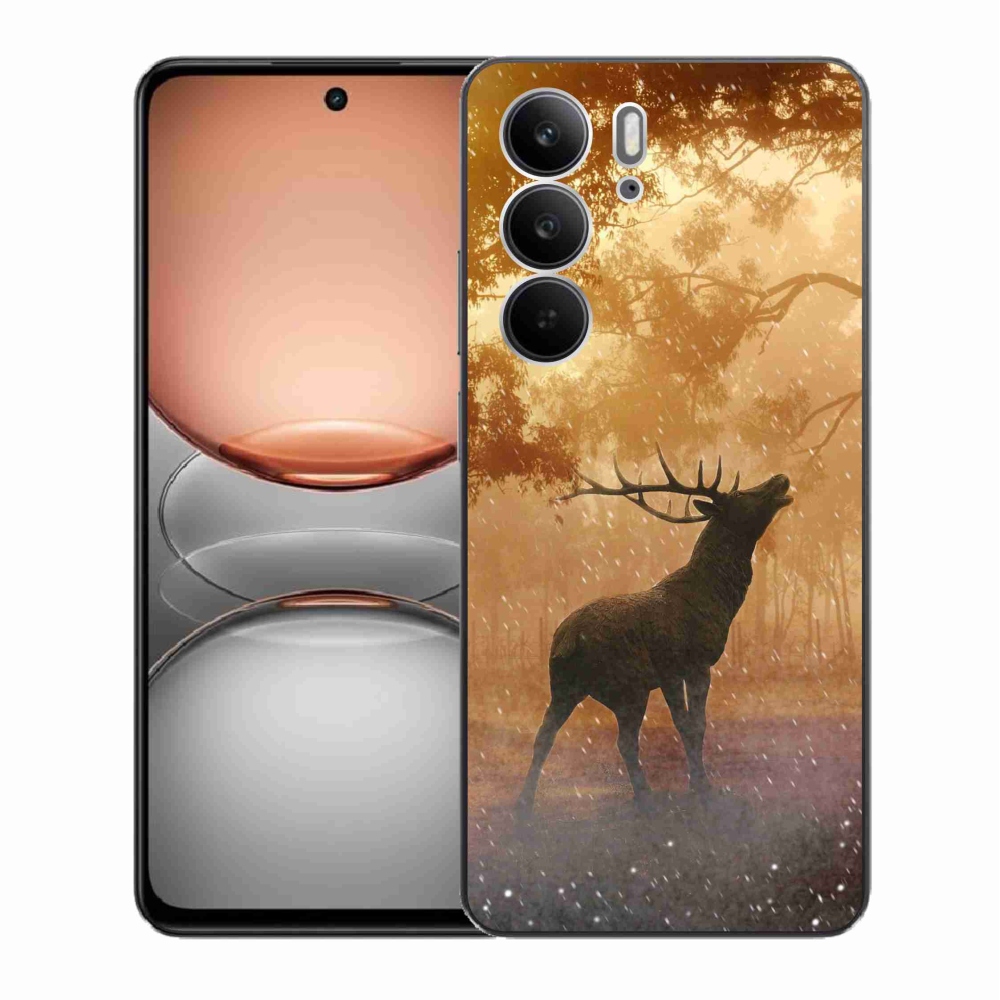 Zselés borítás mmCase a Realme C75 készülékhez - szarvas a szarvasbőgésben