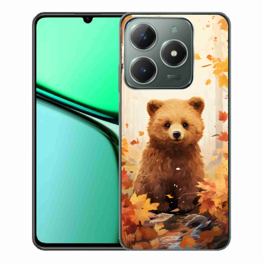 Zselés borítás mmCase a Realme C61 készülékhez - medve az erdőben