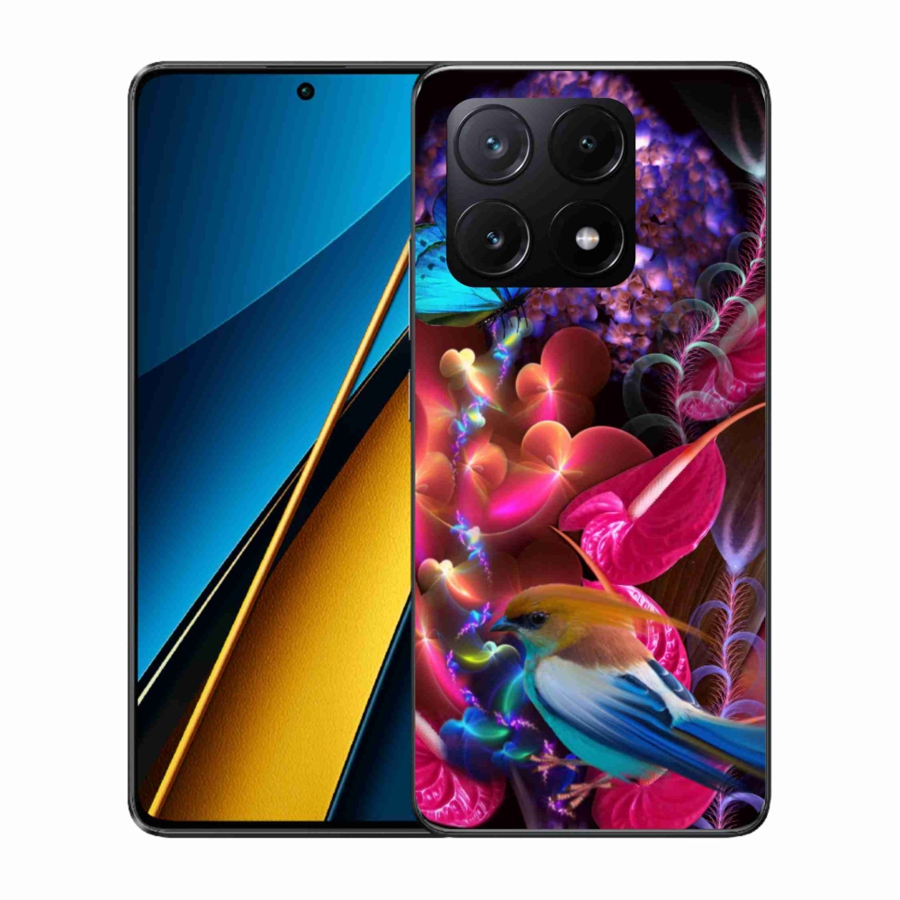 Gél borítás mmCase a Xiaomi Poco X6 Pro 5G számára - színes virágok