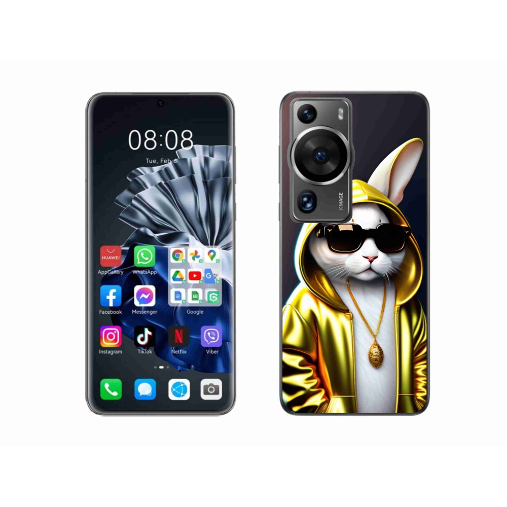 Gél borítás mmCase a Huawei P60 Pro számára - cat boss