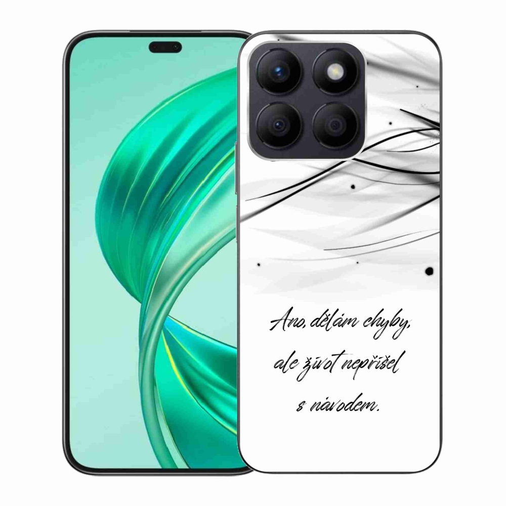 Zselés borítás mmCase a Honor X8b készülékhez - idézet fehér háttérrel