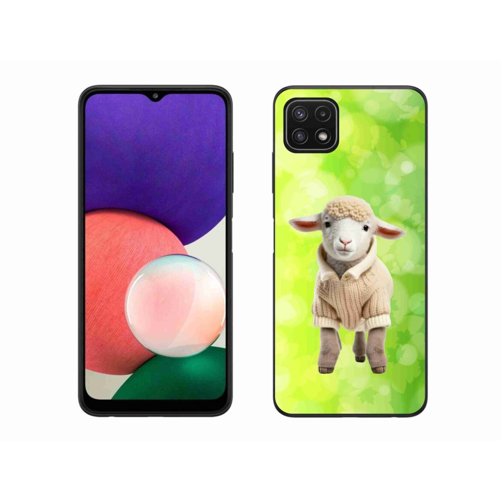 Zselés borítás mmCase Samsung Galaxy A22 5G - bárány pulóverben