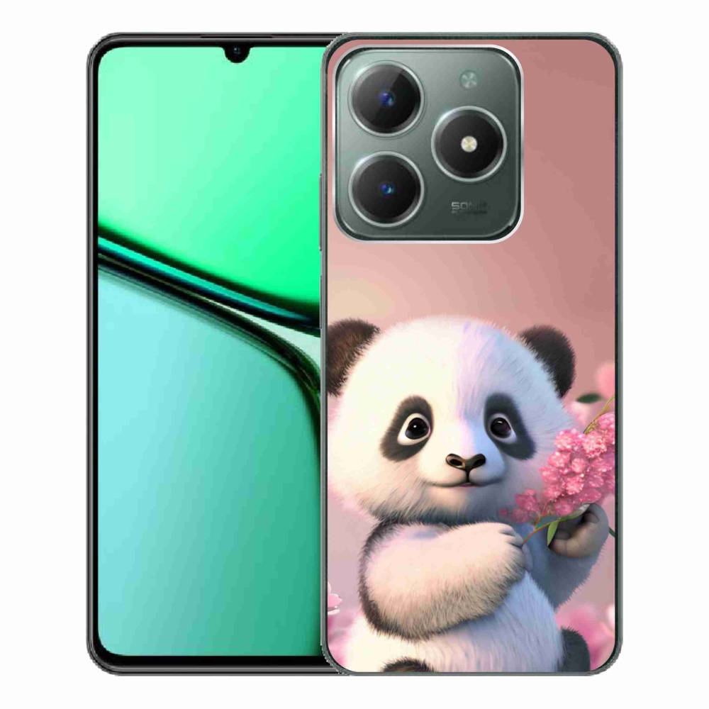 Gél borító mmCase a Realme C61 készülékhez - aranyos panda