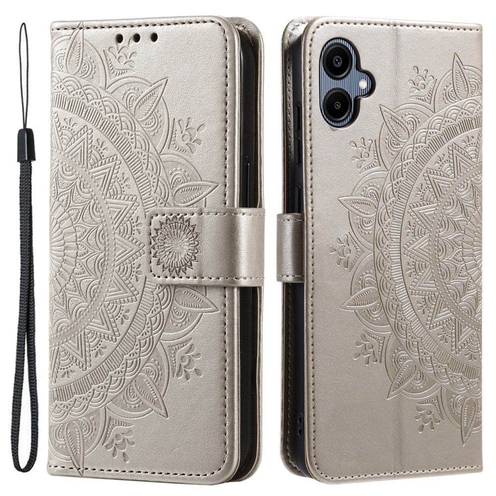 Mandala könyv tok a Samsung Galaxy A06 4G készülékhez - arany színben