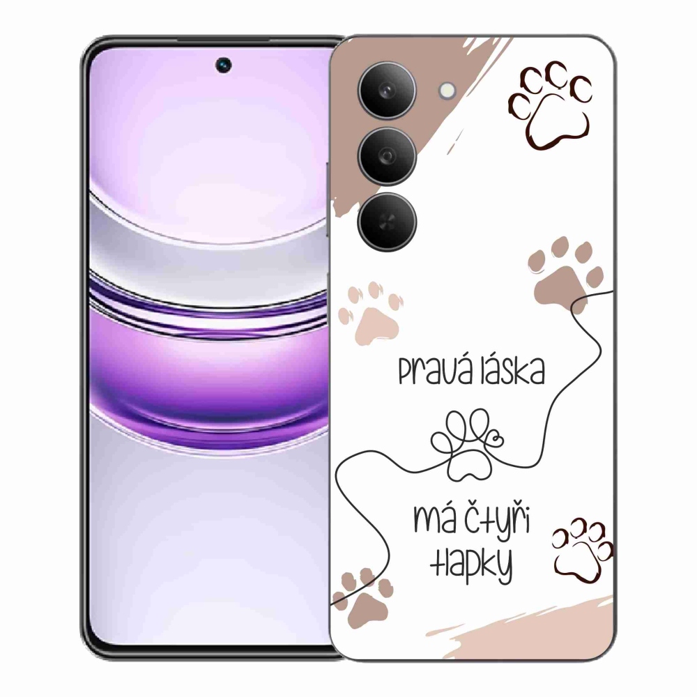 Gél borító mmCase a Realme 14x 5G készülékhez - kutya motívum 1 fehér háttér