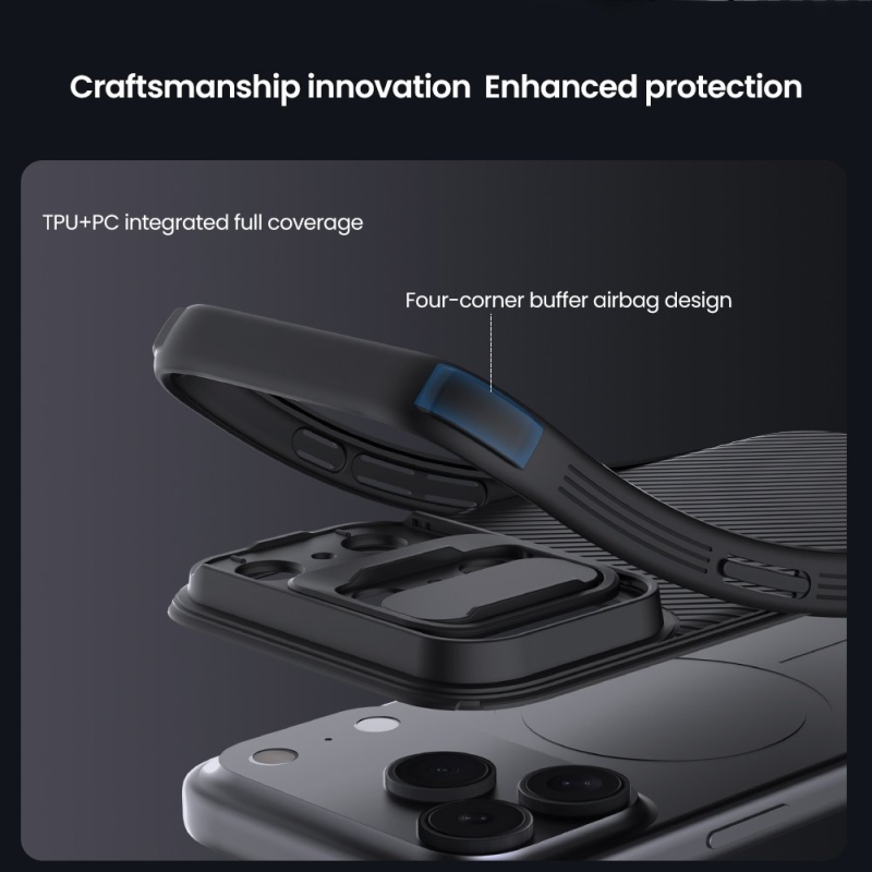 Nillkin CamShield PRO hátlap az Apple iPhone 17 Pro Max készülékhez Kék