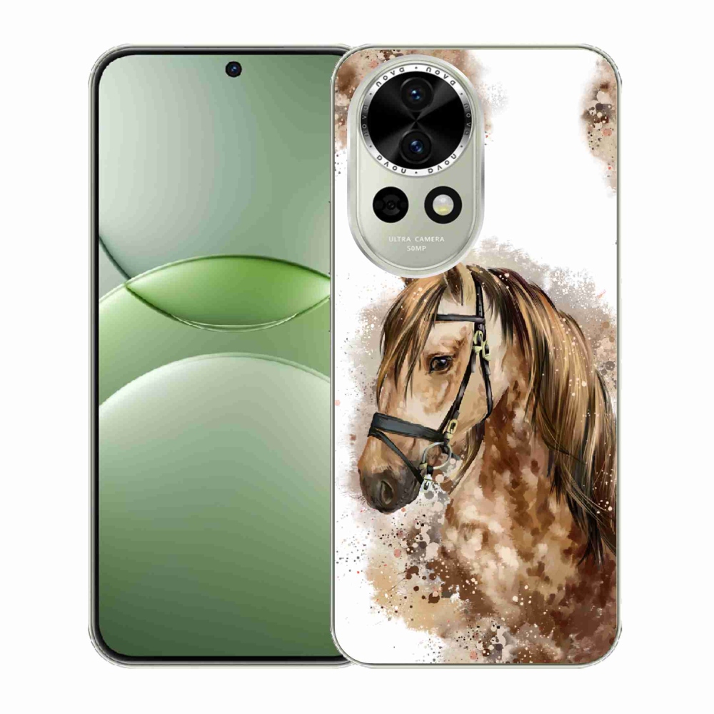 Gél borító mmCase a Huawei Nova 13 5G készülékhez - barna rajzfilm ló
