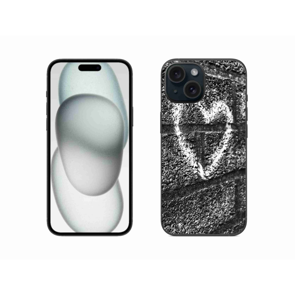 Zselés borítás mmCase iPhone 15 készülékhez - szív a falon