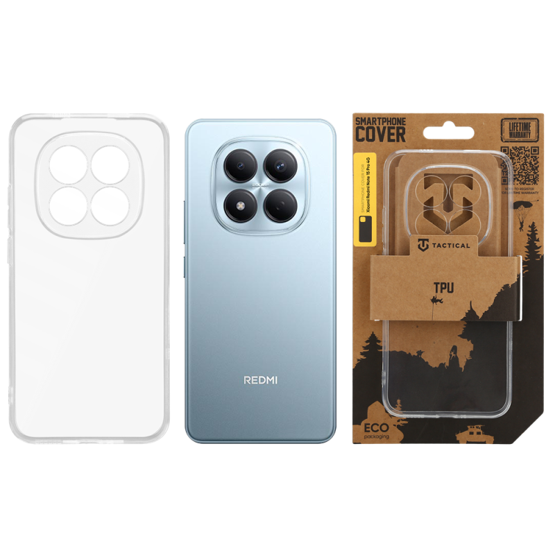 Taktikai TPU borítás Xiaomi Redmi Note 15 Pro 4G átlátszóhoz