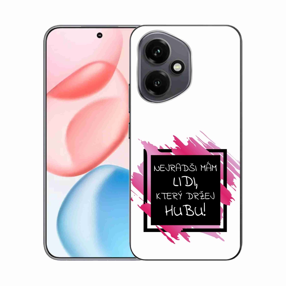 Gél borító mmCase a Honor 400-hoz - vicces szöveg 7 fekete-fehér háttérrel