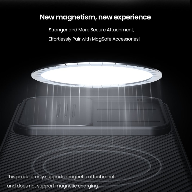 Nillkin CamShield PRO mágneses hátlap a Samsung Galaxy S25 Ultra Fekete készülékhez