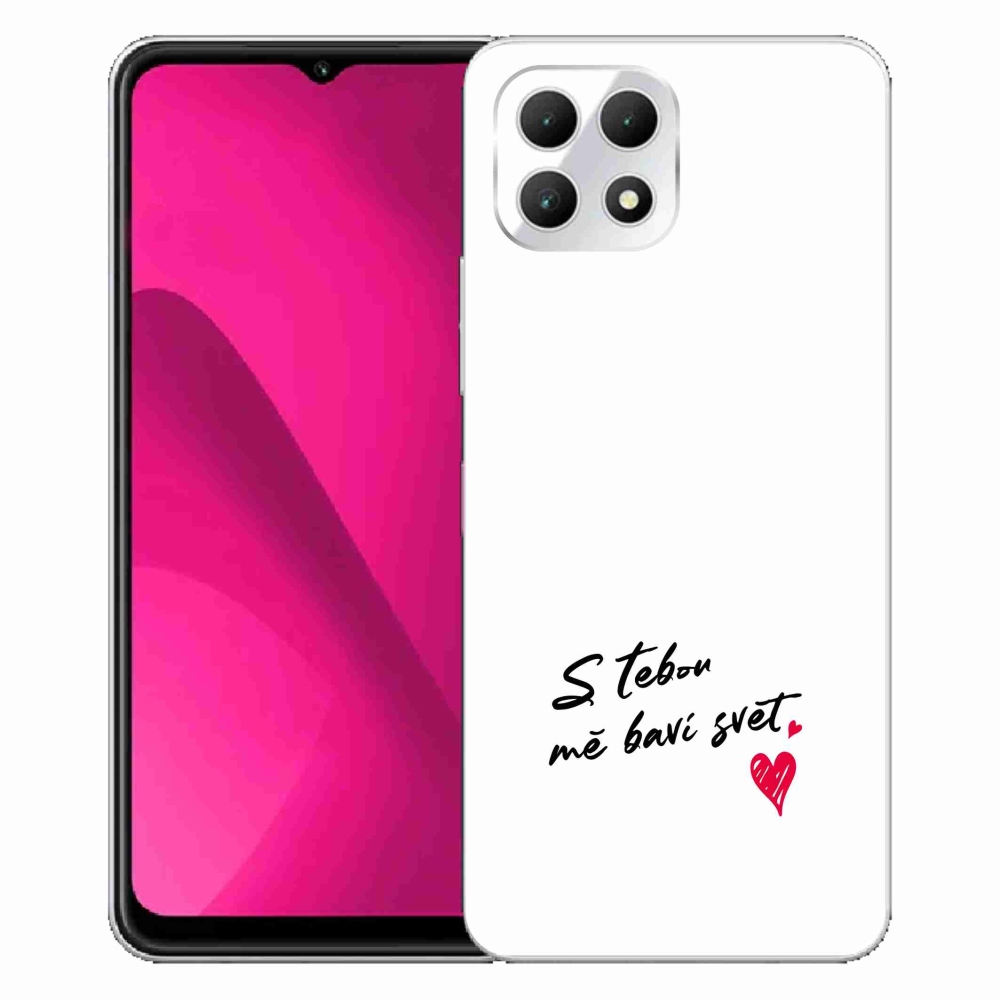 Gél borító mmCase a T-Mobile T Phone 2 készülékhez - szerelmes szöveg 1 fehér háttér