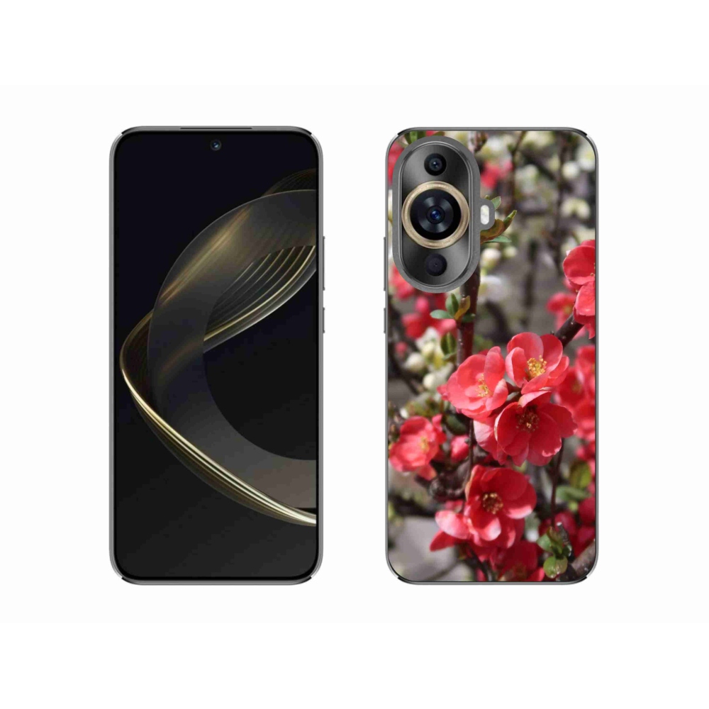 Gél borító mmCase a Huawei Nova 11-re - piros virágok