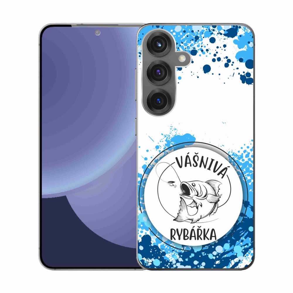 Gél borító mmCase Samsung Galaxy S25 készülékhez - szenvedélyes halásznő fehér háttérrel