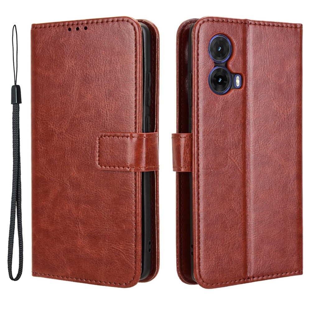 Őrült könyv tok a Motorola Moto G85 5G-hez - barna színű