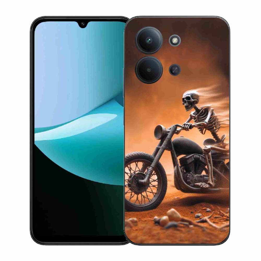 Gél borítás mmCase a Xiaomi Redmi 15C 4G (171mm)/Poco C85 4G (171mm) - csontváz a motorkerékpáron