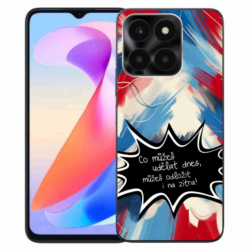 Gél borító mmCase a Honor X6a készülékhez - vicces szöveg 9 fekete háttér