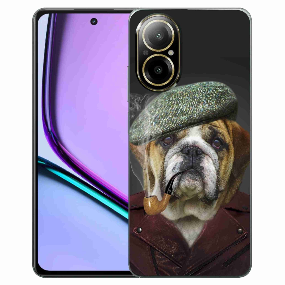 Zselés borítás mmCase a Realme C67 készülékhez - kutya csővel