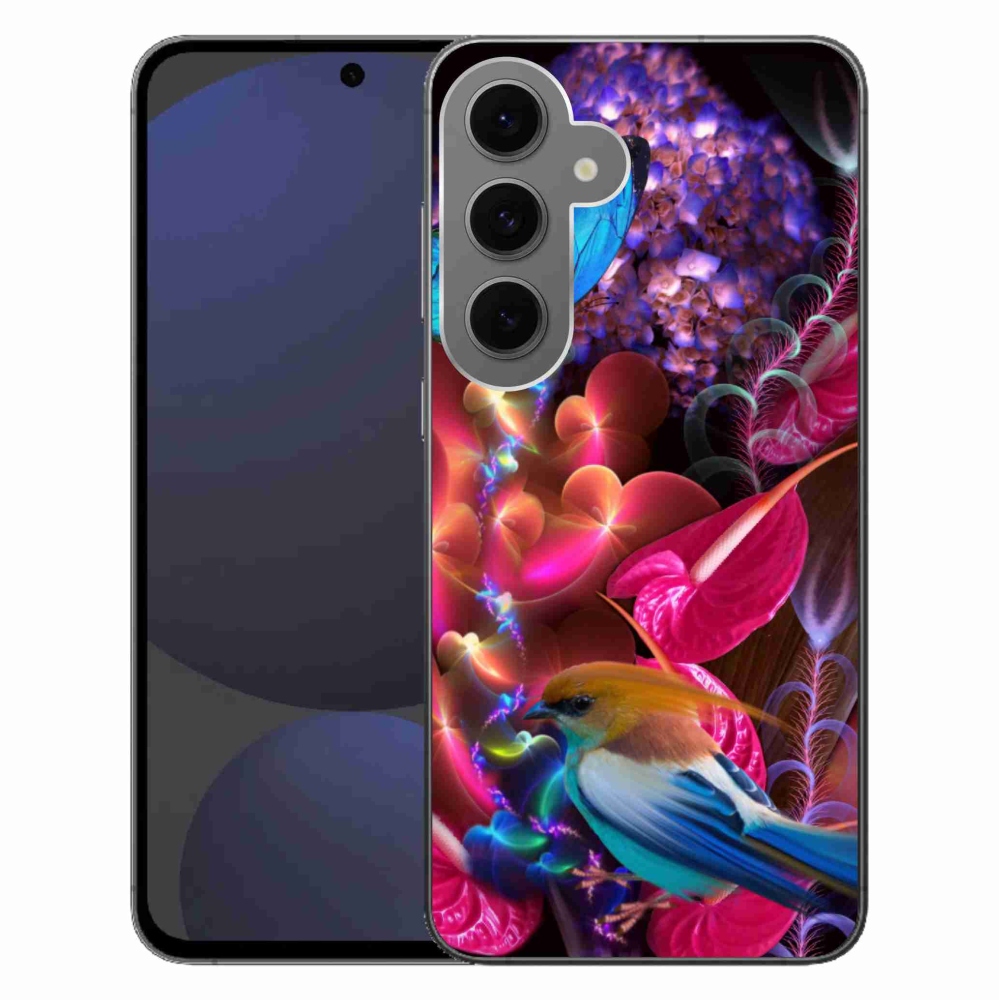 Zselés borítás mmCase Samsung Galaxy S24 FE készülékhez - színes virágok