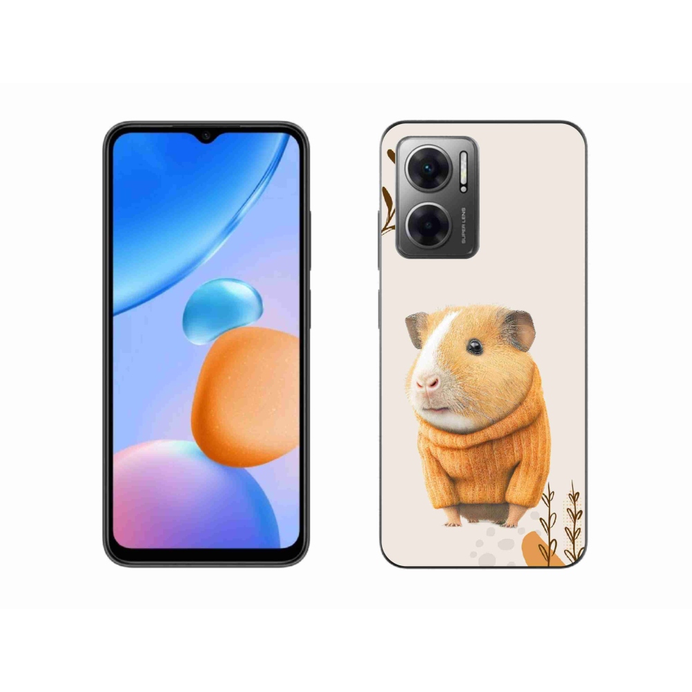 Gélburkolat mmCase a Xiaomi Redmi 10 5G számára - tengerimalac a pulóverben