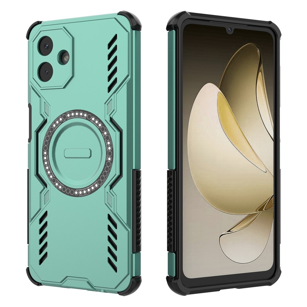 Üreges, tartós védőburkolat MagSafe-val a Samsung Galaxy A07 4G készülékre - zöld