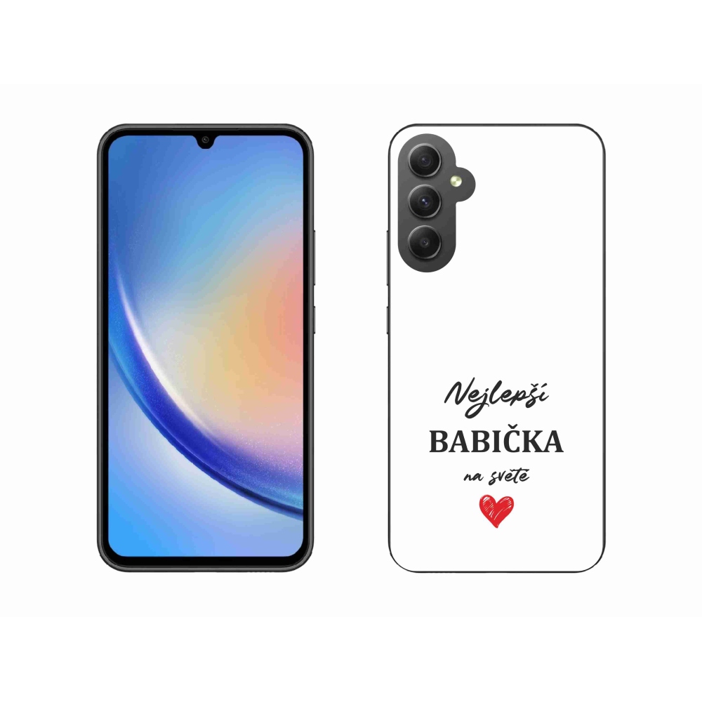 Gél borítás mmCase Samsung Galaxy A34 5G - Best Grandma 1 fehér háttér