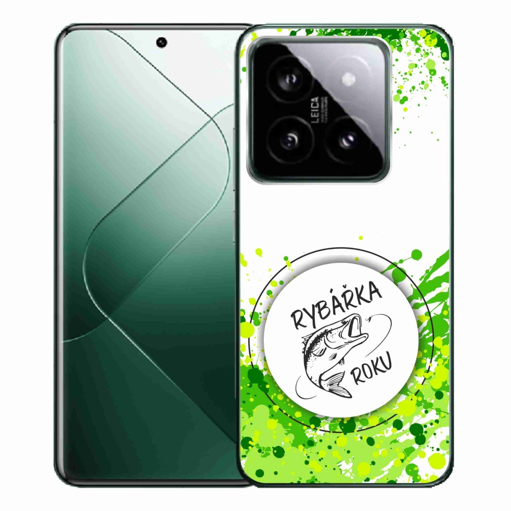 Gél borító mmCase a Xiaomi 14 Pro számára - az év halászának fehér háttere