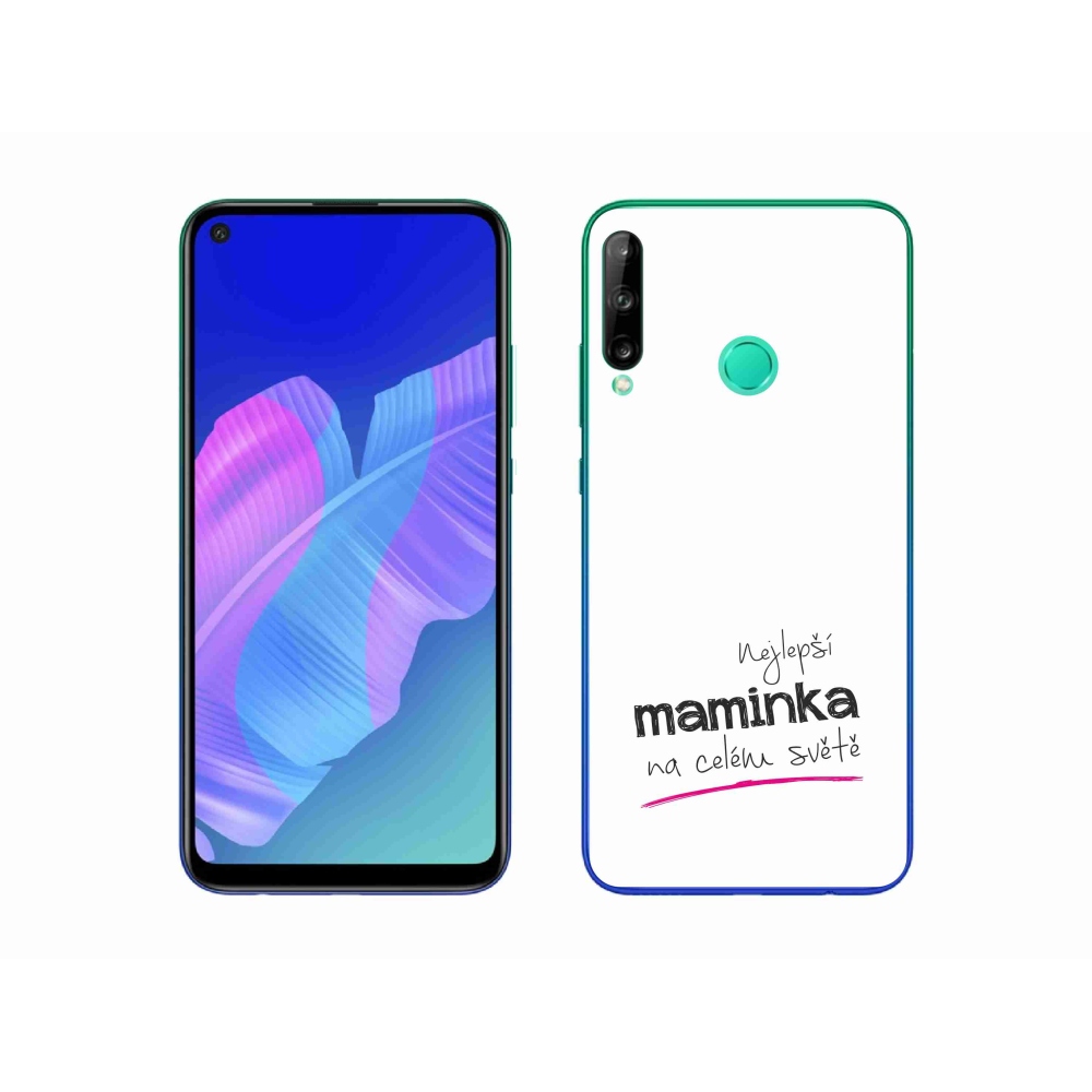 Gél borító mmCase a Huawei P40 Lite E - legjobb anya 4 fehér háttérrel