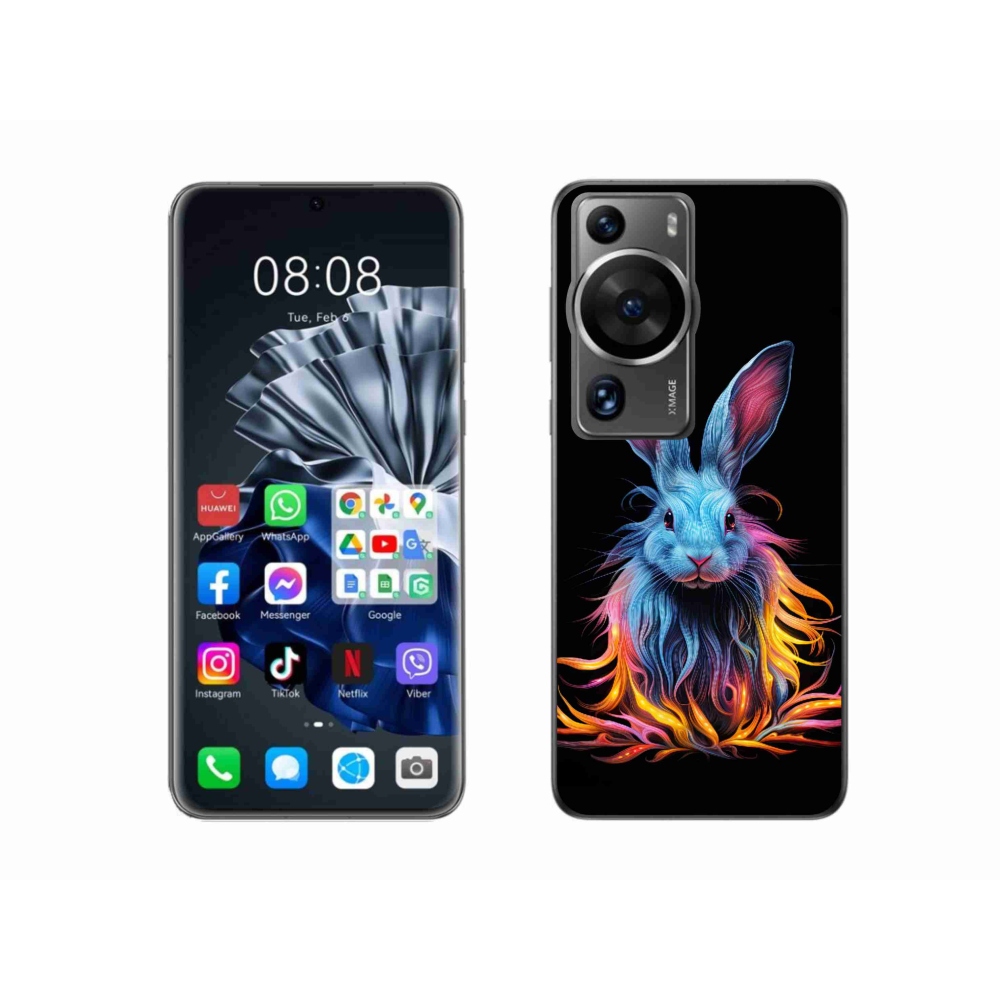 Gél borítás mmCase a Huawei P60 Pro-n - absztrakt nyúl