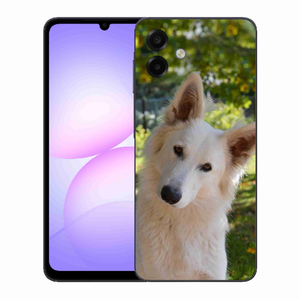 Gél védőhuzat mmCase Samsung Galaxy A07 4G - fehér Svájci juhász 1