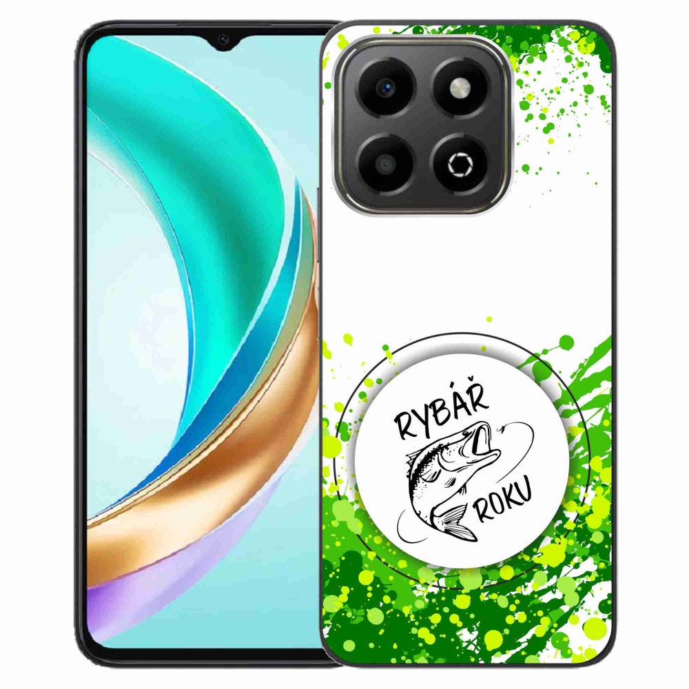 Zselés borító mmCase a Honor X6b készülékhez - az év horgásza fehér háttérrel