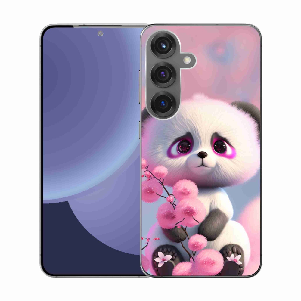 Gél borítás mmCase Samsung Galaxy S25 készülékhez - aranyos panda 1