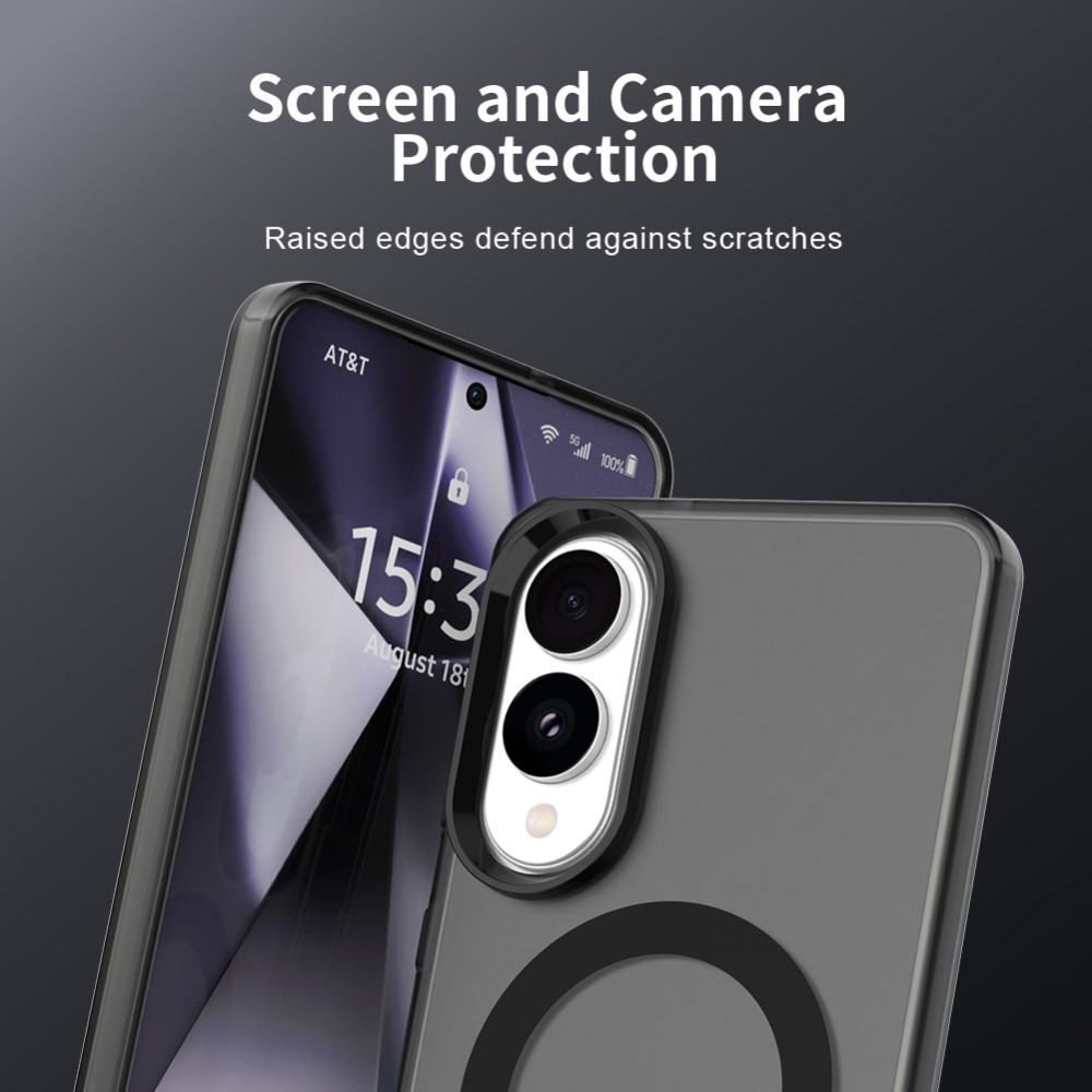 Candy zselés tok MagSafe-val a Samsung Galaxy S25 Edge készülékre - fekete