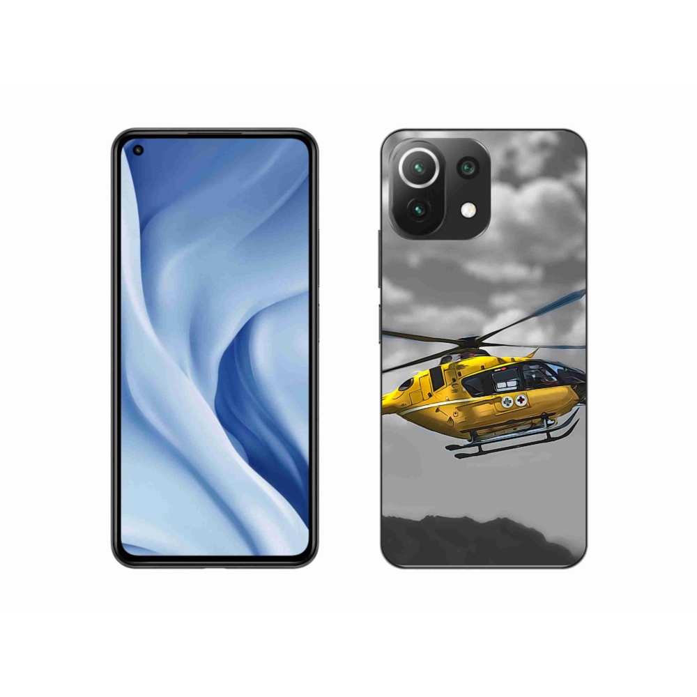Gél borítás mmCase a Xiaomi 11 Lite 5G NE számára - sárga helikopter