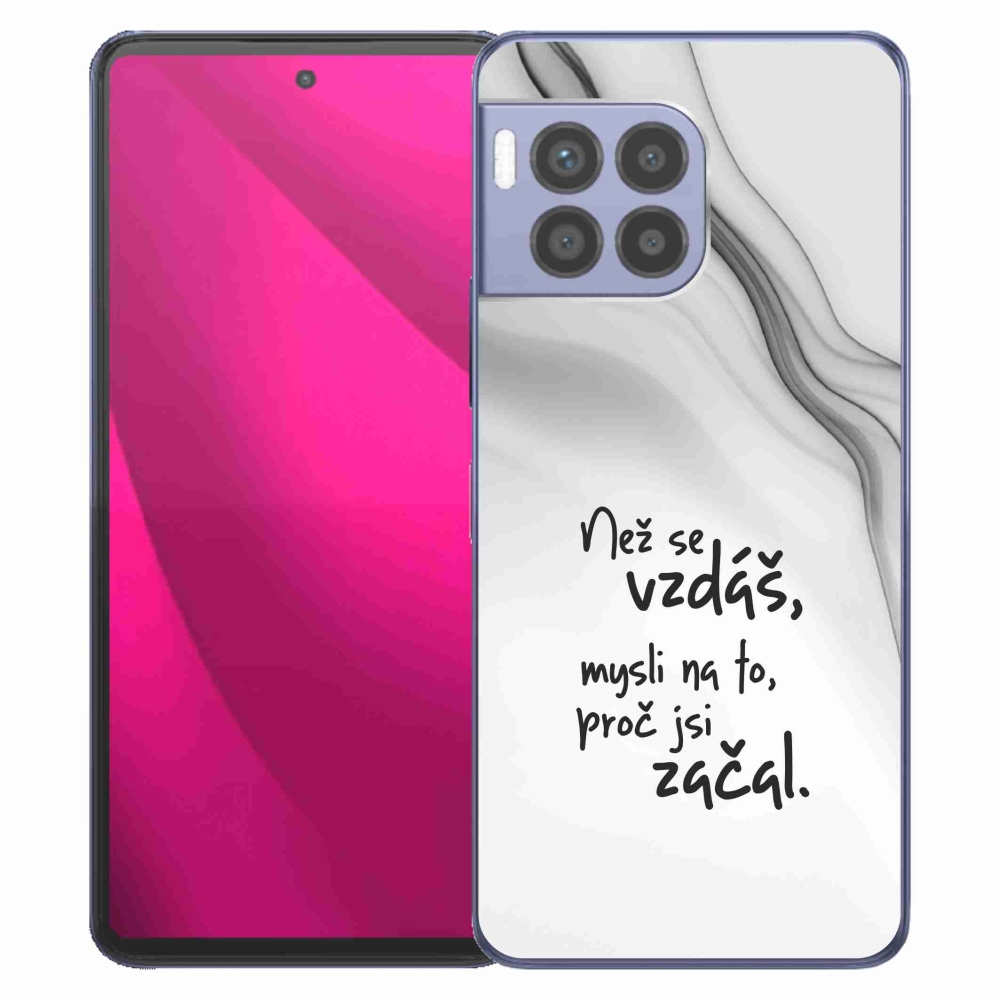 Gél borítás mmCase a T-Mobile T Phone 2 Pro készülékhez - Idézet 2 fehér háttér