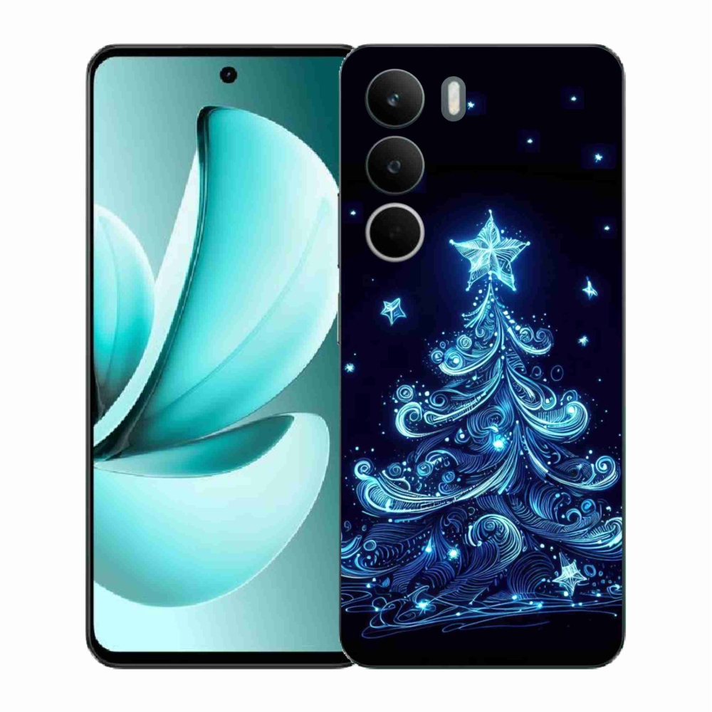 Gél borítás mmCase a Realme C71 készülékhez - neon karácsonyfa 4