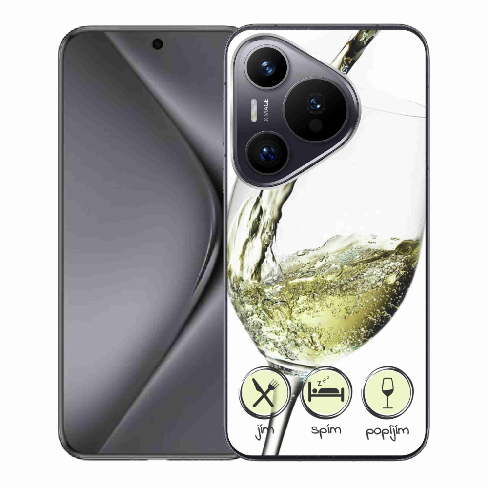 Gél tok mmCase a Huawei Pura 70 készülékhez - fehér borospohár